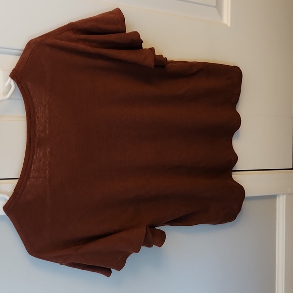 Old Navy top with flutter sleeves, size xs,linen blend, - Picture 4 of 6